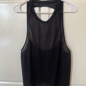 Perfect condition black, sheer tank top- LuluLemon